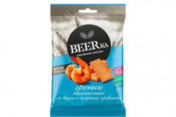 «Beerka», гренки со вкусом жареной креветки, 60 г