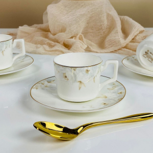 145-692 Кофейный набор 12пр. 110мл ЛИЛИАН в под.уп.(х10)Костяной фарфор