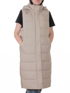 817 BEIGE Жилет утепленный зимний женский (150 гр. холлофайбер)