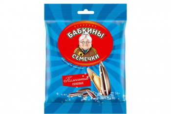 «Бабкины семечки», семечки полосатые, солёные, 140 г