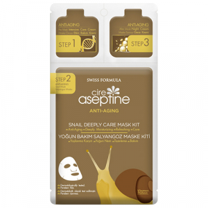 Маска для лица Cire Aseptine ANTI-AGE Snail Deeply Care Mask Kit