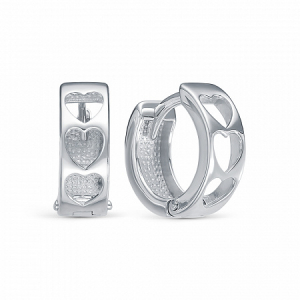 Серьги родированные серебро 925*