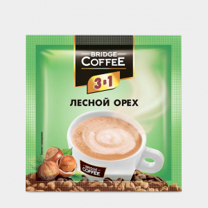 «Bridge Coffee», напиток кофейный 3 в 1 с ароматом лесного ореха, 20 г (упаковка 16 шт)