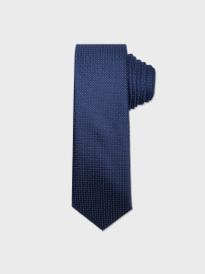 Галстук с точечным узором синий