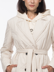 Утепленный стеганый плащ с влагозащитной пропиткой