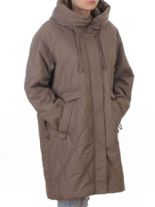 8010 LT. BROWN Куртка демисезонная женская (100 гр. холлофайбер)