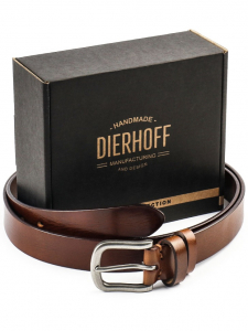 Мужской кожаный ремень Dierhoff ДРК 3052/4-30 Св.-Коричневый