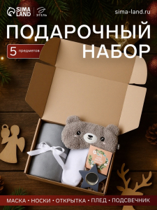Новогодний подарочный набор Merry Christmas, плед и аксессуары
