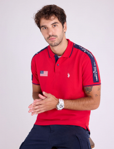 TRICOT SHOULDER PIQUE POLO SHIRT