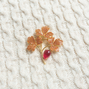 Брошь Fogli rossi