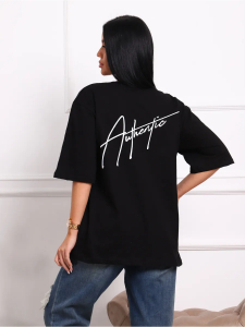 Футболка с надписью на груди и на спине, Арт.813