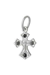 Крест из серебра литье частичное чернение