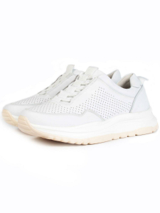 05-PDL250-1 WHITE Кроссовки женские (натуральная кожа)