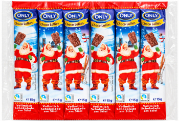 Новогодние шоколадные фигурки на палочке ONLY Choco Lollies 6 шт. ? 13 г (78 г)