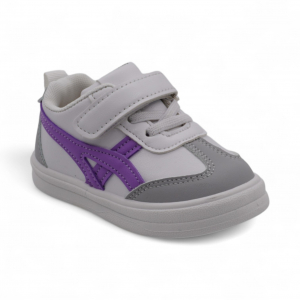 Кроссовки 4256 бело фиолетовые