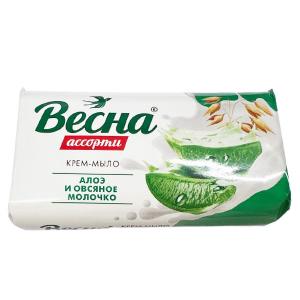 Весна мыло 90г Алое и овсяное мол.