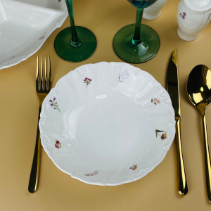 109-211 Салатник 18,5х5см КРОКУС в под.уп.(х24)Фарфор