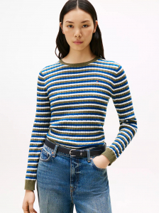 Stripe Cable Knit Sweater