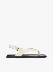 Flat Leather Slingback Sandal