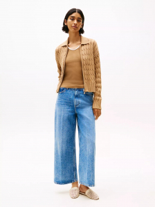 Medium Wash High-Rise Wide Leg Jean