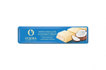 «O'Zera», шоколадный батончик White & Coconut cream, 45 г (упаковка 30 шт)