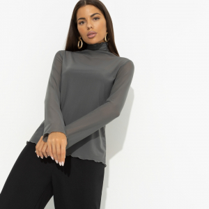 Водолазка полупрозрачная с топом, Внешнее великолепие (gray 2 в 1)