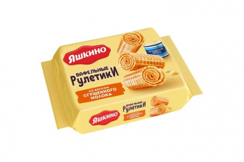 «Яшкино», рулетики вафельные со вкусом сгущённого молока, 160 г