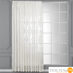 CASSIA МАДРИД экрю Тюль на шт.ленте 300х270,1пр.,плстр.