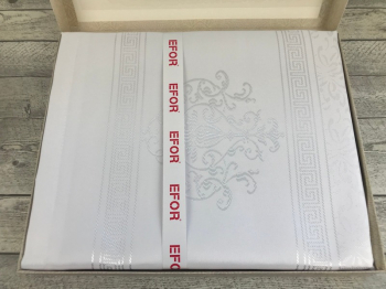 Скатерть EFOR ECRIN 160*220 прямоугольная белый