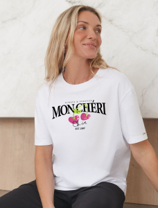 Футболка с принтом свободная эластичная из премиального хлопка