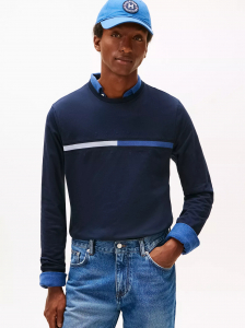 Long-Sleeve Tonal Flag Logo T-Shirt