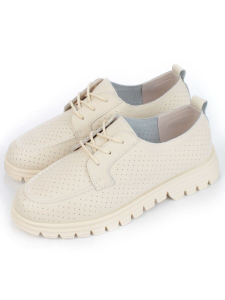 03-PDD161-2 BEIGE Полуботинки женские (натуральная кожа)