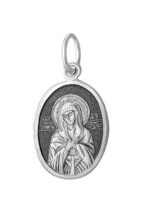 Образ (БМ Умиление) из серебра частично черненый штампованный