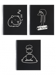 Тетрадь 96 листов в клетку, на гребне, «Мемы», МИКС