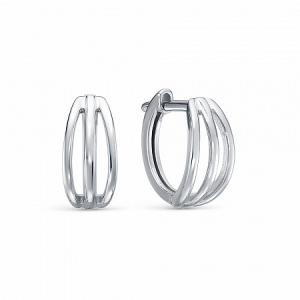 Серьги родированные серебро 925*