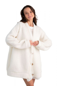 Кардиган ДЛИННЫЙ  ТЕДДИ цвет Ваниль