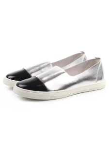 06-H1C-1MT BLACK/SILVER Туфли женские (натуральная кожа)