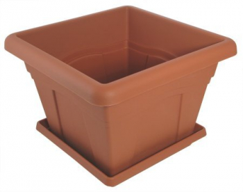 Горшок КВАДРО с подд.5.1л. терракот