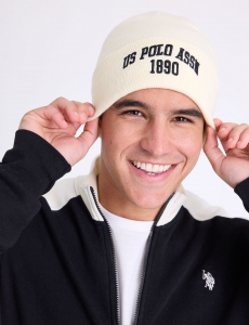 MENS U.S. POLO ASSN. EMBROIDERED BEANIE