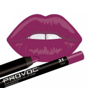 Полуперманентный гелевый карандаш для губ Provoc 31 Vixon (тёмно-вишневый)