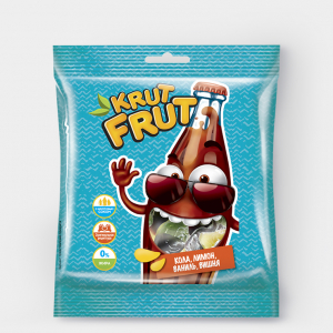 «KrutFrut», мармелад жевательный в форме забавных бутылочек, 70 г
