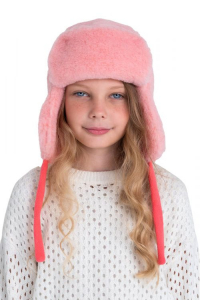 Шапка ушанка ДЕТСКАЯ лосось