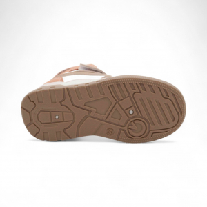 Кроссовки детские высокие 4488-12 бело коричневые