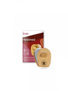 BRAUS Подпяточники ортопедические при пяточной шпоре HEELMED(овечья кожи Pekari+мягкий латекс) р.40-46 МУЖСКИЕ
