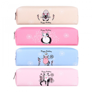 Пенал школьный «Зверьки» на молнии, МИКС