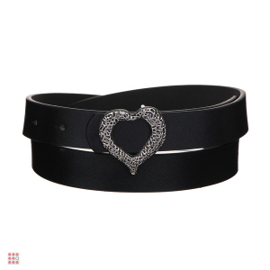 Ремень женский, ширина 2,3см, длина 95/105см, черный