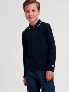 Футболка-поло с длинным рукавом для мальчика