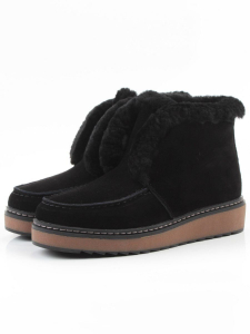04-5603-2 BLACK Ботинки зимние женские (натуральная кожа, 100% шерсть)