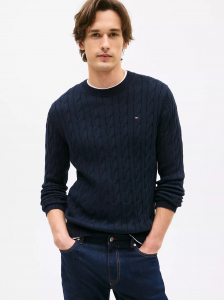 Cable Knit Crewneck Sweater