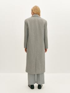 Пальто однобортное из шерсти